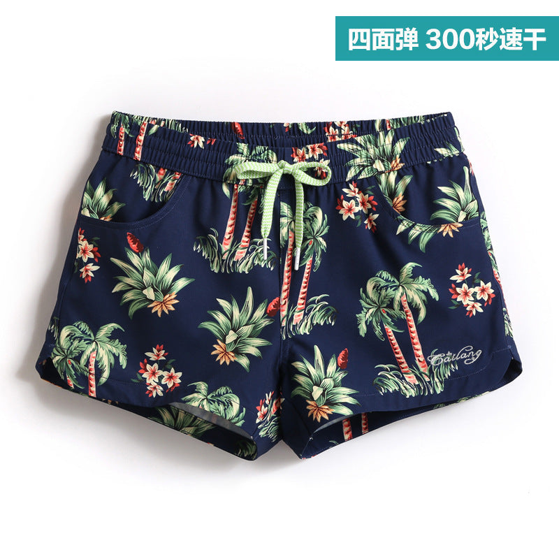 Seaside vacation couple beach pants tide men quick-drying loose large size boxer swimming trunks women beach swimming shorts