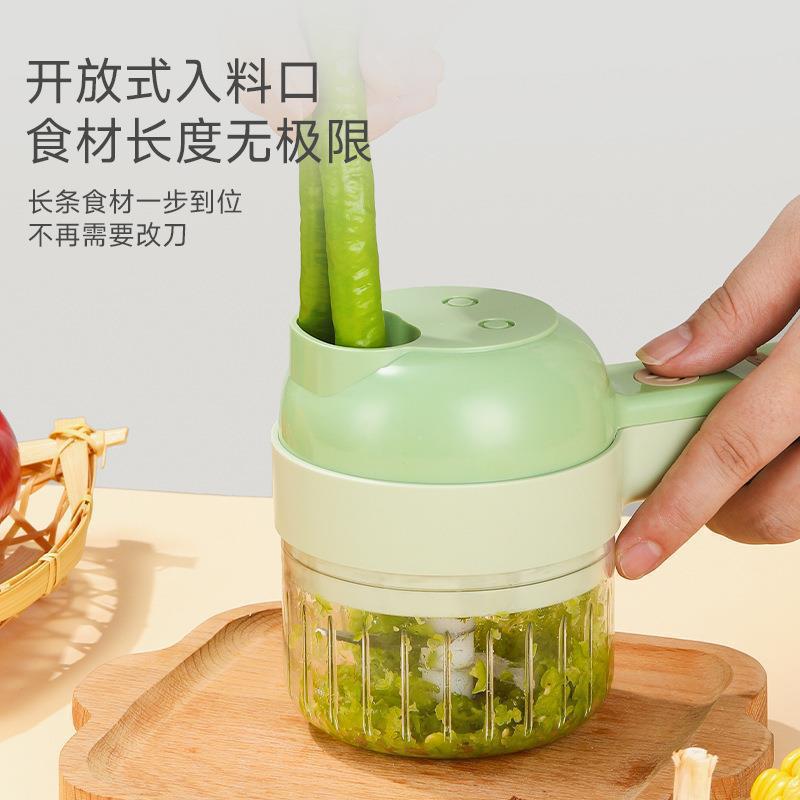 Gatling vegetable cutter kitchen household multi-functional smashed garlic sliced onion auxiliary food automatic pressing garlic grinder