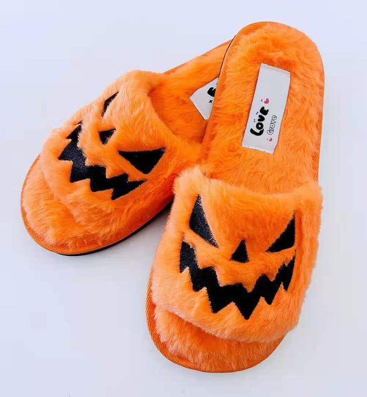 European and American plush comfortable open-toed outer wear plush slippers