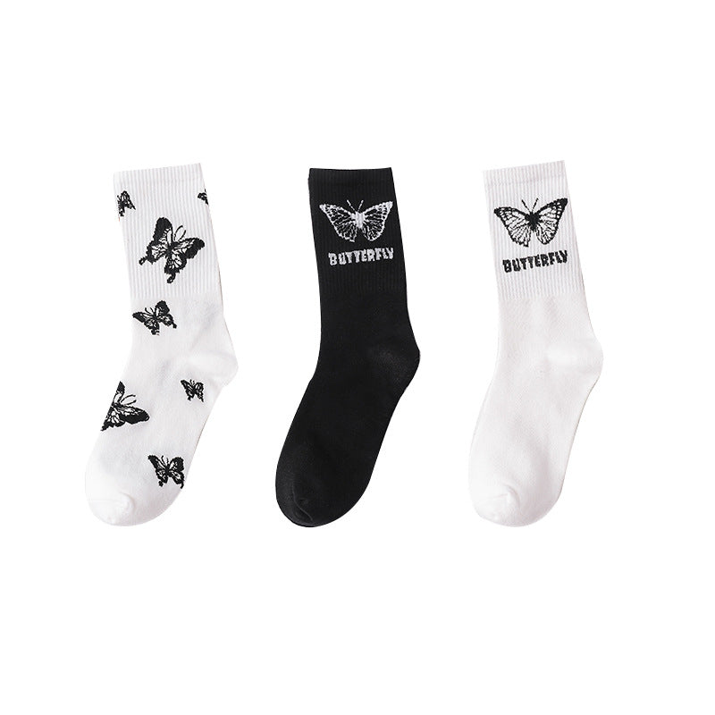 Butterfly socks tube socks