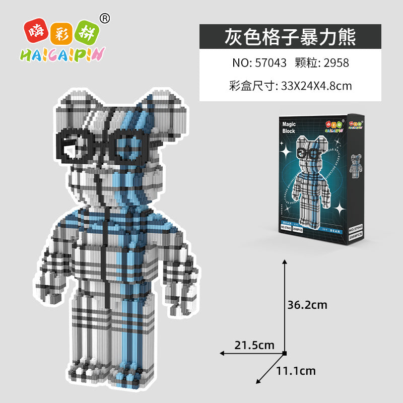 Hi color spell series building blocks toy violent bear series