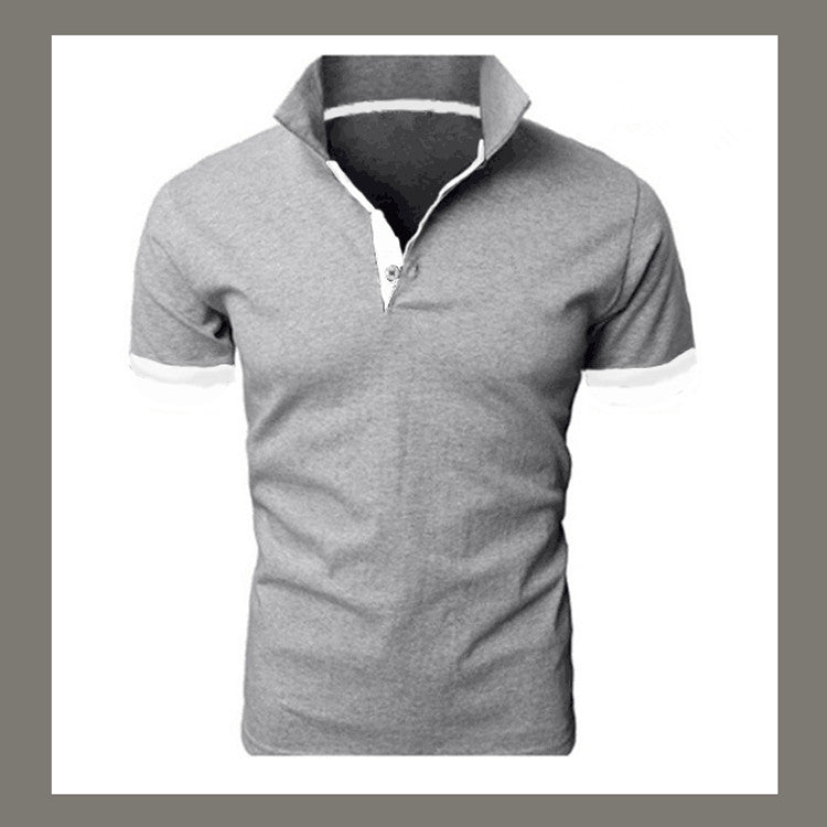 European and American men's short-sleeved top popular fashion polo shirt