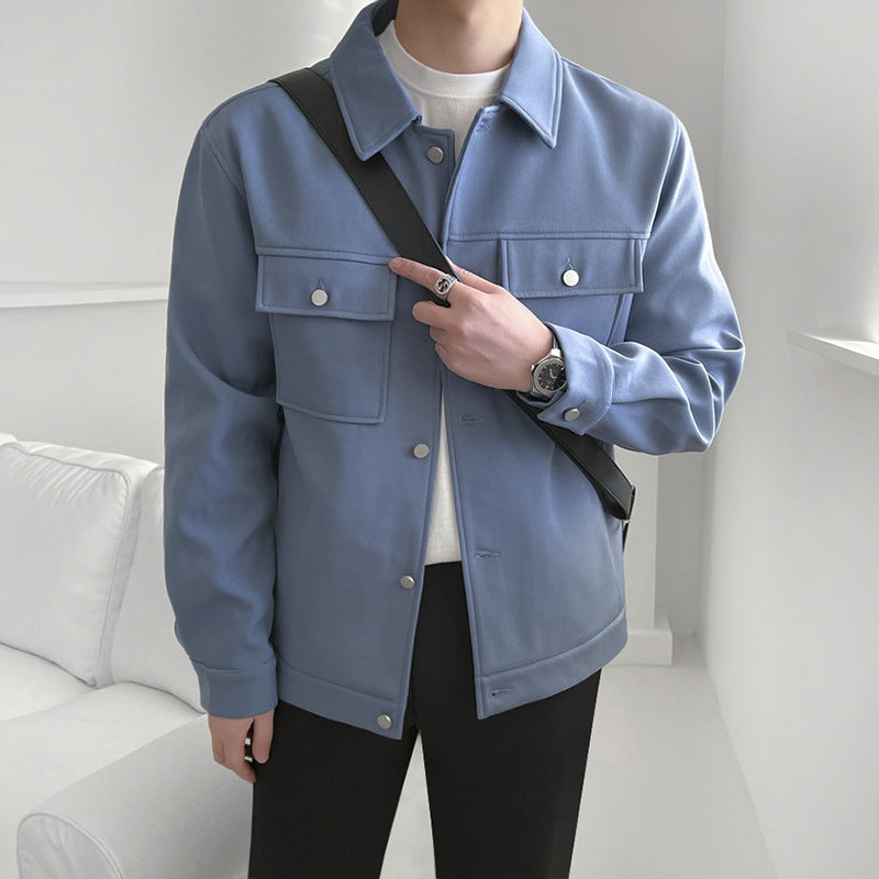 Korean version of the trend of casual self-cultivation light mature style men's clothing