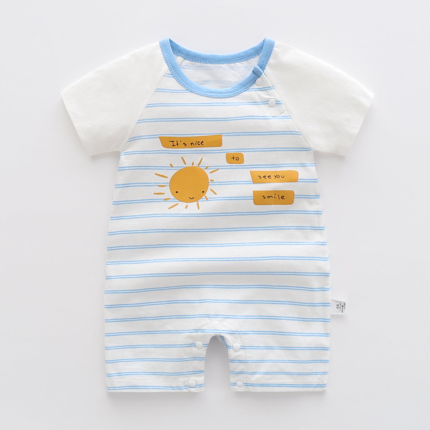 3-6 months baby one-piece female baby male summer short-sleeved romper newborn pajamas half-sleeved romper