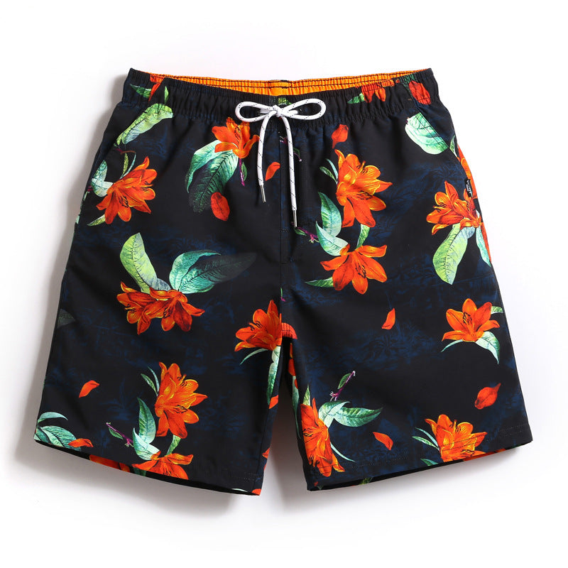 Seaside vacation couple beach pants tide men quick-drying loose large size boxer swimming trunks women beach swimming shorts