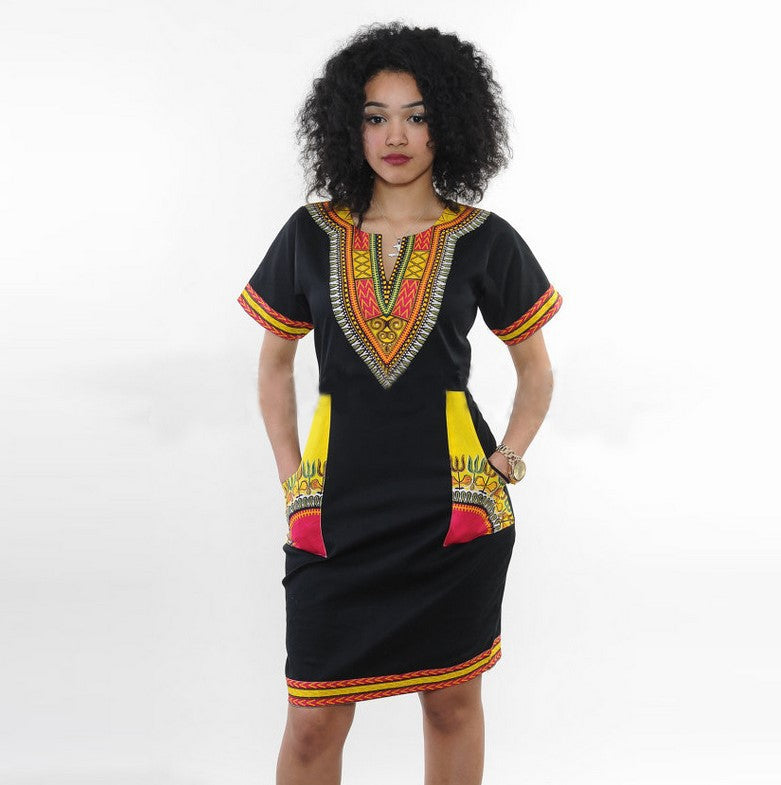 African Print female Dress Plus Big Size