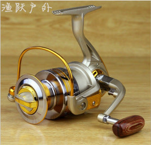 All-metal head spinning wheel shaking machine fishing reel fishing reel rock fishing rod reel reel sea pole cast rod road sub-raft pole