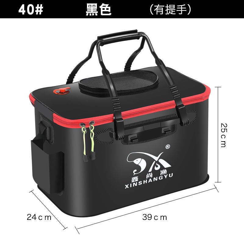 Fishing bucket, fish box, live fish bucket, fish guard bucket, eva folding fishing box, thickened bucket, fish bucket, fishing gear supplies