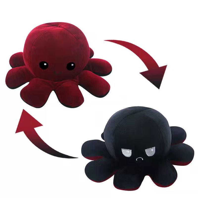 Flip octopus doll Flip octopus Octopus plush toy Double-sided flip doll Reversible octopus