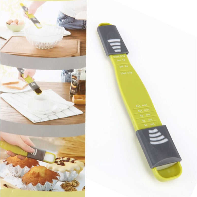 Kitchen eight-speed scale spoon measuring spoon adjustable quantitative spoon coffee measuring spoon baking measuring spoon