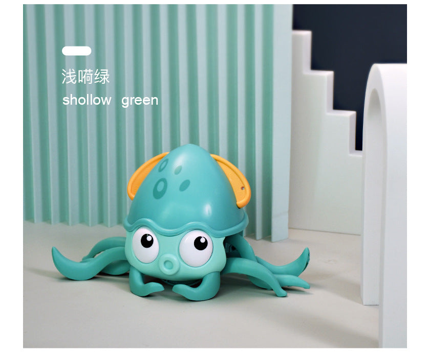 Newly revealed baby bathing net celebrity toy octopus walking octopus playing in water toys pull string crawling octopus