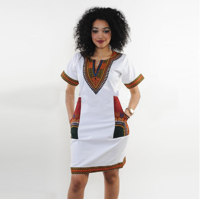 African Print female Dress Plus Big Size