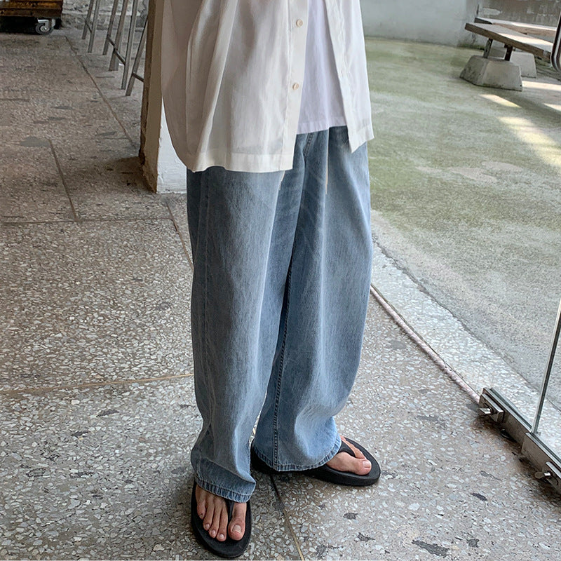 Korean Trend Casual Pants Mopping Wide Leg Pants