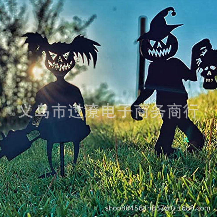 Little devil decoration garden Little devil decoration garden pile silhouette Halloween decorations