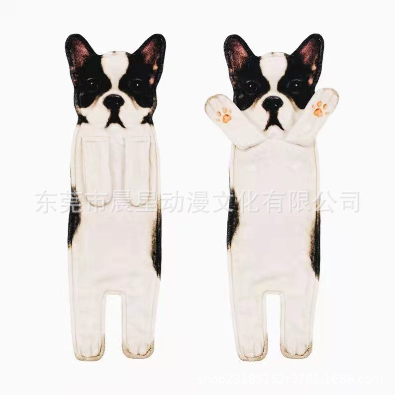 New Cute and Creative Puppy Funny Hand Towel Bathroom Kitchen Household Supplies