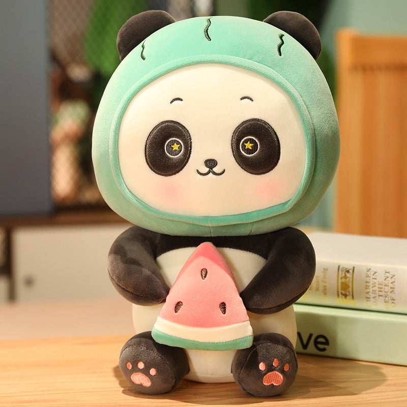 Cute cartoon panda doll plush toy red panda doll girl pillow claw machine doll