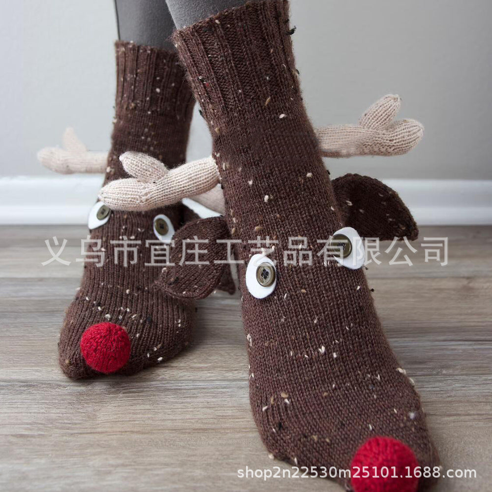 New Christmas socks ins trend socks crocodile Christmas socks