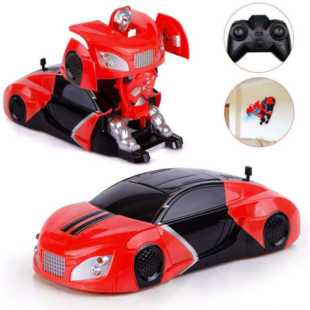 New Mini 2.4G Wall Climbing Car Remote Control Car Sound and Light Watch Remote Control Rechargeable Climbing Stunt Car Toy Car