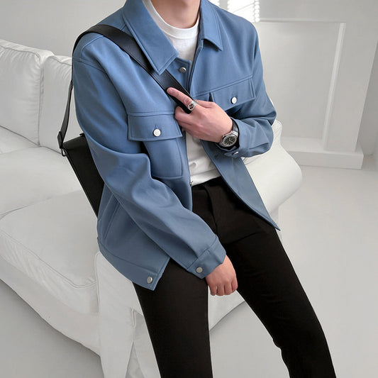 Korean version of the trend of casual self-cultivation light mature style men's clothing