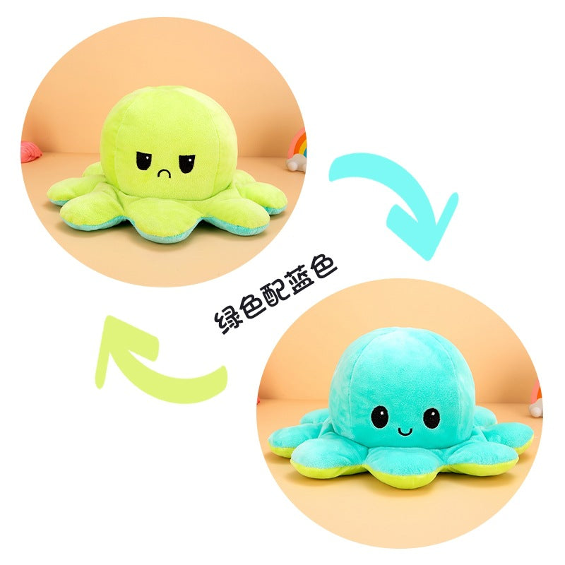 Flip octopus doll Flip octopus Octopus plush toy Double-sided flip doll Reversible octopus