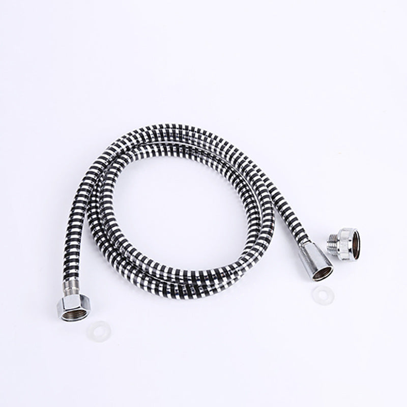 PVC shower hose plumbing bathroom shower fitting pipe bright silver double hole hot and cold telescopic hose