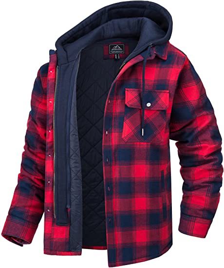 European and American autumn and winter thickened padded coat plaid long-sleeved loose hooded jacket