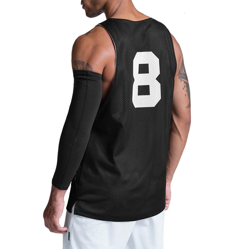 European and American loose large size mesh quick-drying breathable sports sleeveless t-shirt