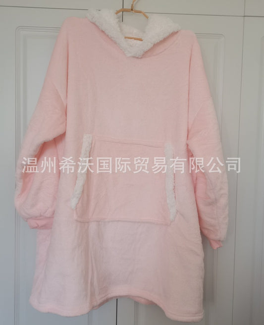 Huggle hoodie pullover pajamas TV blanket outdoor cold-proof warm nightgown couple dress sweater