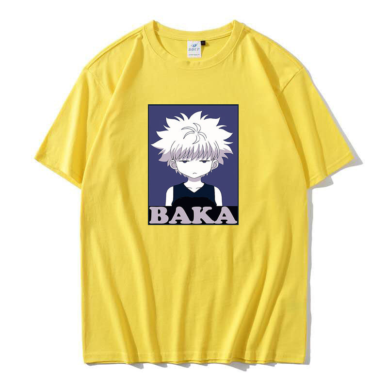 Japanese anime full-time hunter HUNTER�HUNTER personality handsome men's cartoon T-shirt sleeve top