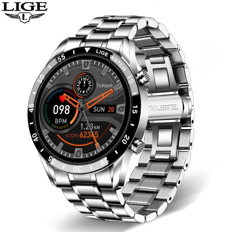 LIGE/Lige's new smart watch upgrade smart wearable watch pedometer heart rate blood oxygen detection