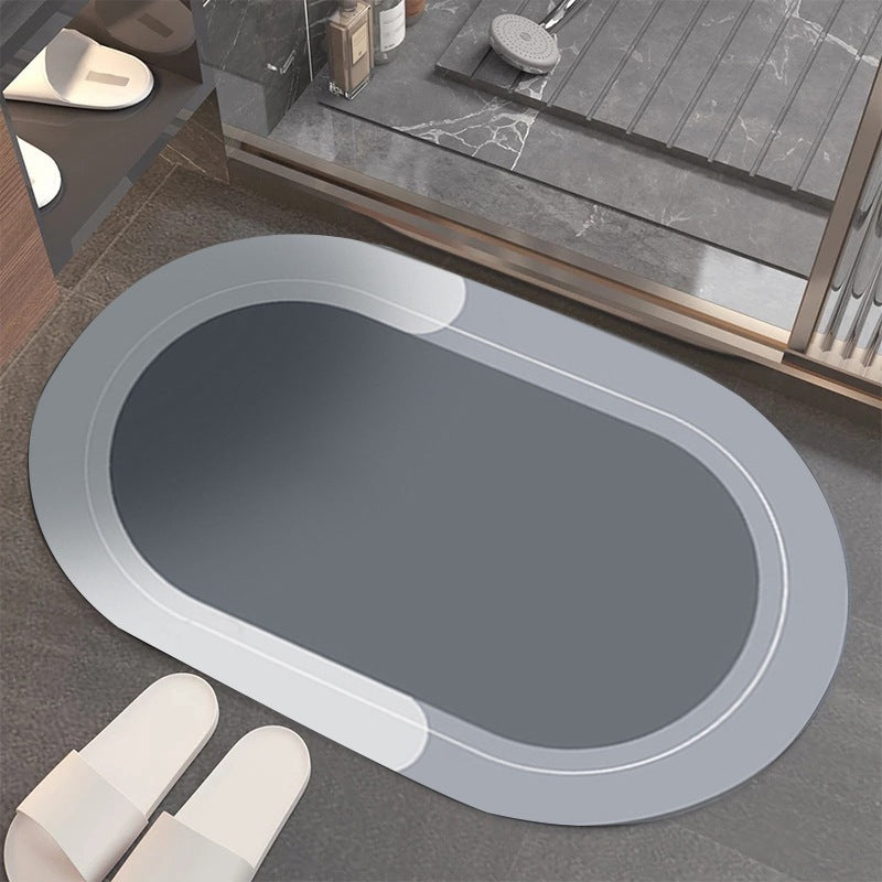 Modern minimalist floor mat soft technology cloth bathroom absorbent and easy-drying floor mat bathroom anti-slip mat bathtub anti-slip mat