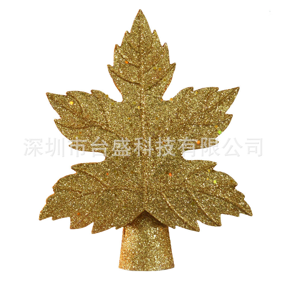 New Christmas tree leaf projection lamp blizzard Christmas tree top light LED tree top star projection lamp