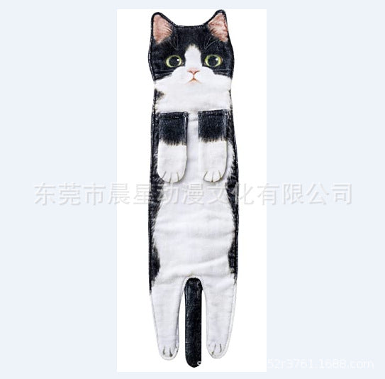 New Cute and Creative Puppy Funny Hand Towel Bathroom Kitchen Household Supplies