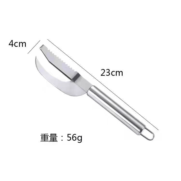 Stainless steel fish maw knife round tube fish scale planer knife to kill fish belly knife household kitchen tool to kill fish scale planer