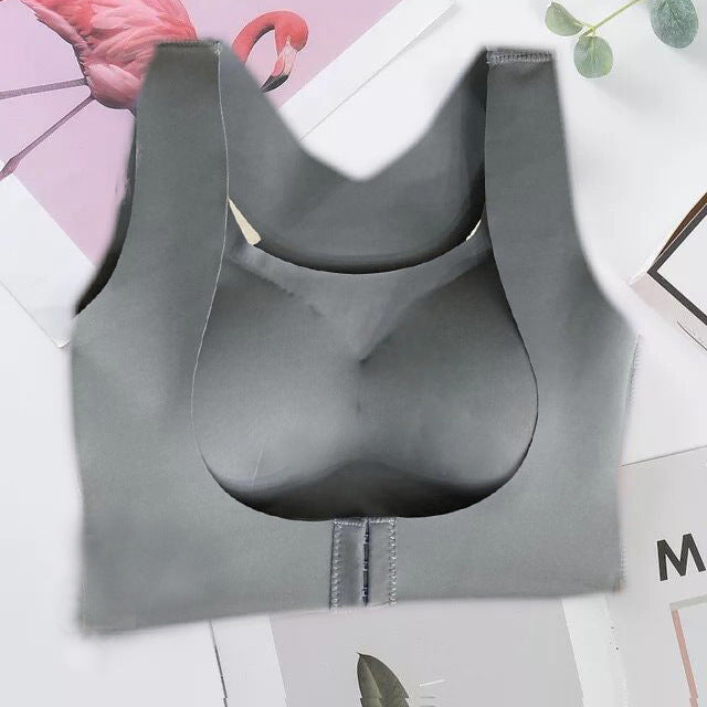 Underwear two-in-one invisible seamless correction hunchback gather no steel ring front buckle gather underwear women