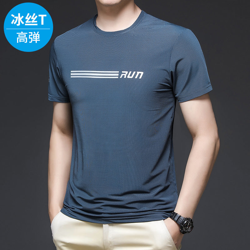 Korean version of the trend of summer sports top tide brand bottoming shirt casual t-shirt