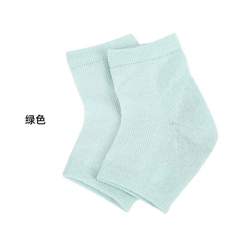 Mesh gel anti-drying heel socks heel protection socks moisturizing men's and women's rear socks breathable sweat-absorbing