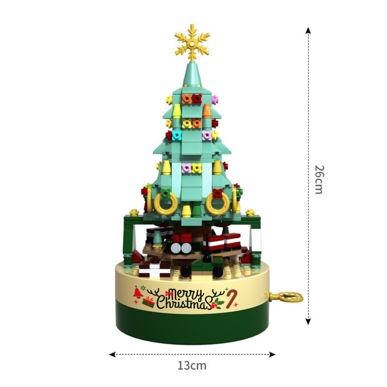 Christmas tree JK1302 Christmas building blocks toy gift assembled small particle Christmas music box