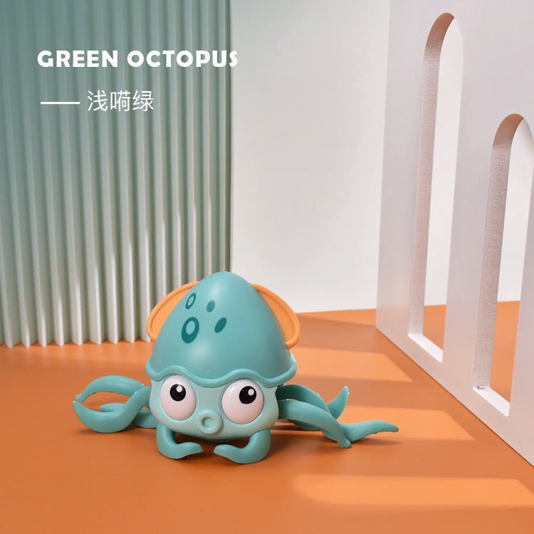 Cute electric crab with dynamic music cool lighting automatic induction obstacle avoidance interactive parent-child children's toys