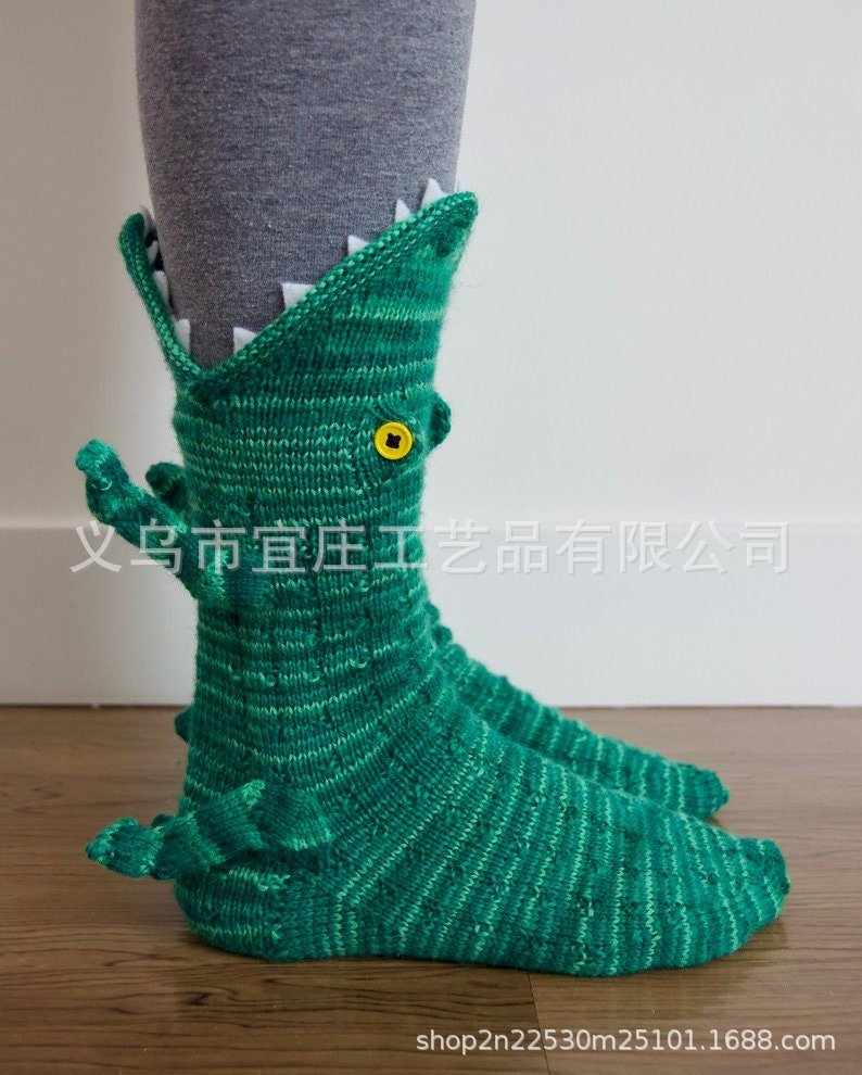 New Christmas socks ins trend socks crocodile Christmas socks