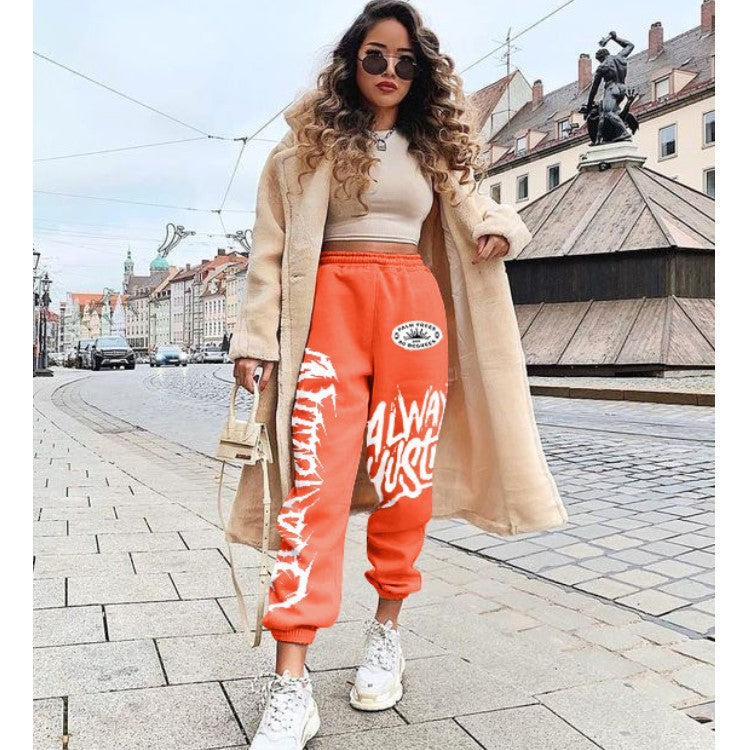 Cross-border European and American women's sweatpants thickened European and American sweatpants sweatpants