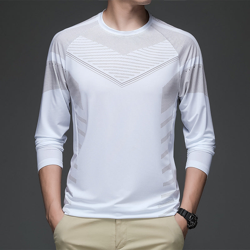 European and American breathable bottoming shirt stretch casual sports T-shirt