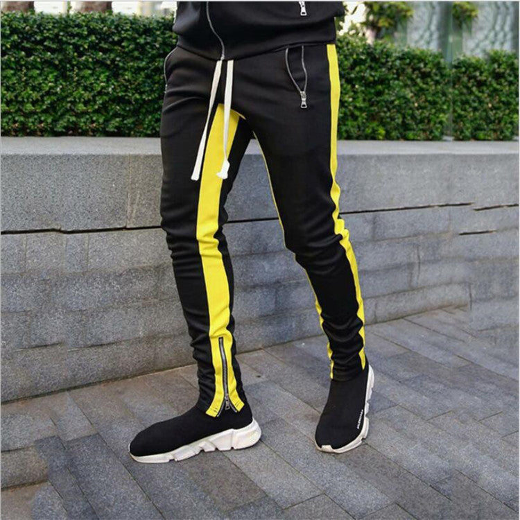 Summer and autumn men's trousers, trousers, trousers, zipper, sports trousers, men's casual pants, trousers