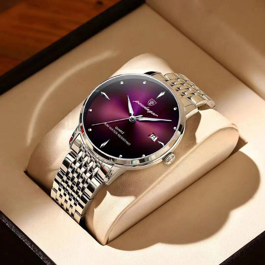 Swiss brand men's watch waterproof luminous ultra-thin calendar quartz watch