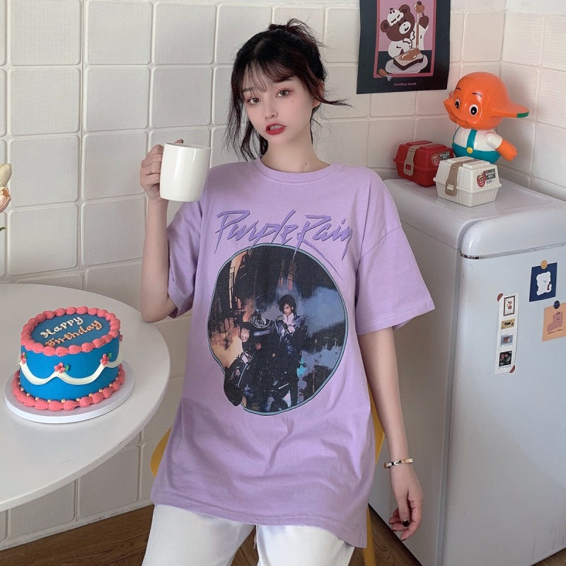 Korean version of loose short-sleeved t-shirt