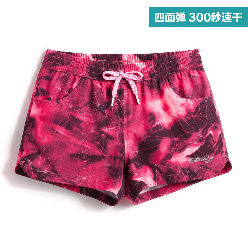 Seaside vacation couple beach pants tide men quick-drying loose large size boxer swimming trunks women beach swimming shorts