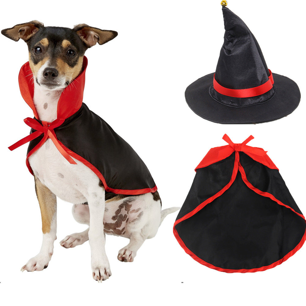 A variety of halloween wizard cloak suit pet dog cat hat ornament