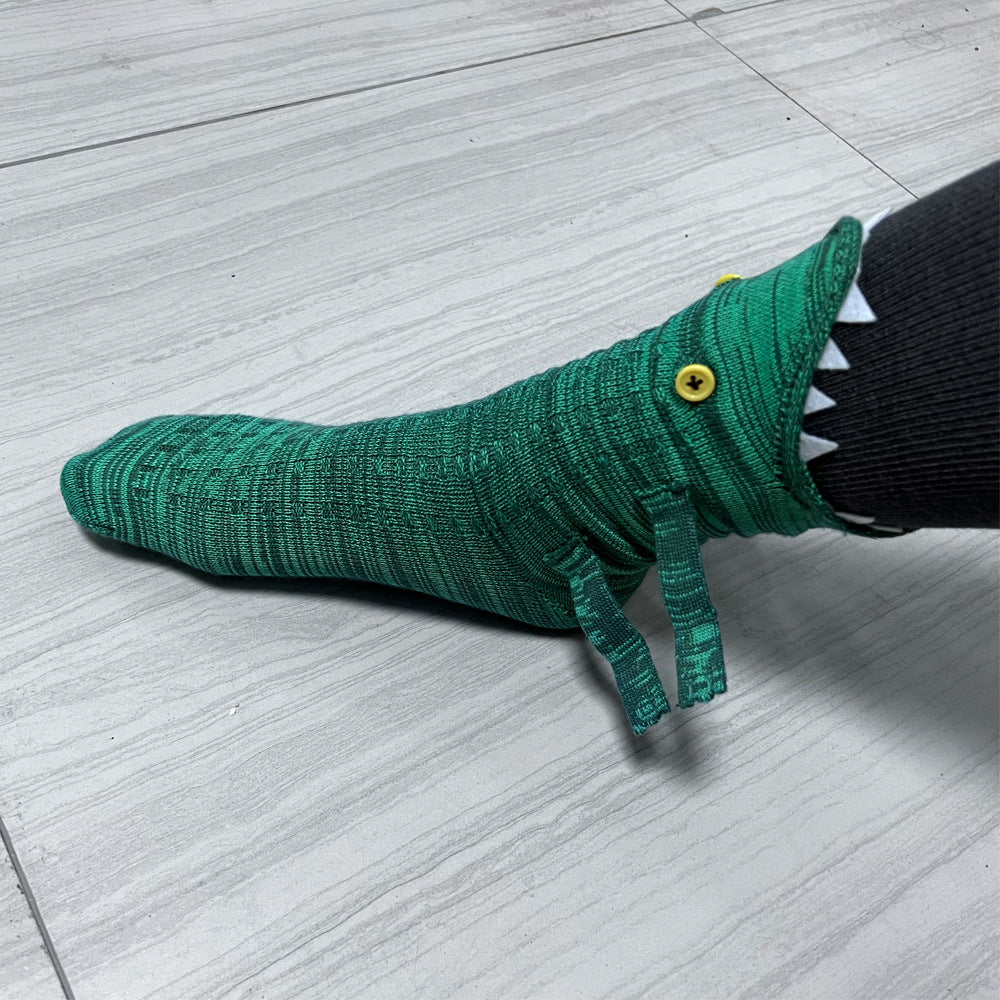 Knit Crocodile Socks Christmas knitted crocodile socks shark socks floor warm socks