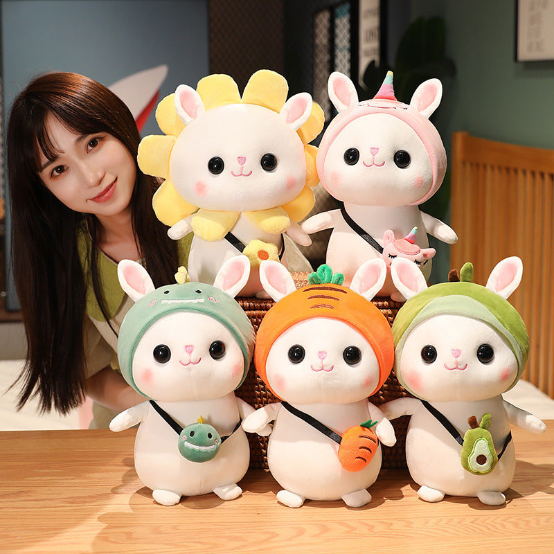 Sun bunny plush toy doll transformed into rabbit doll children's gift cute creative rabbit