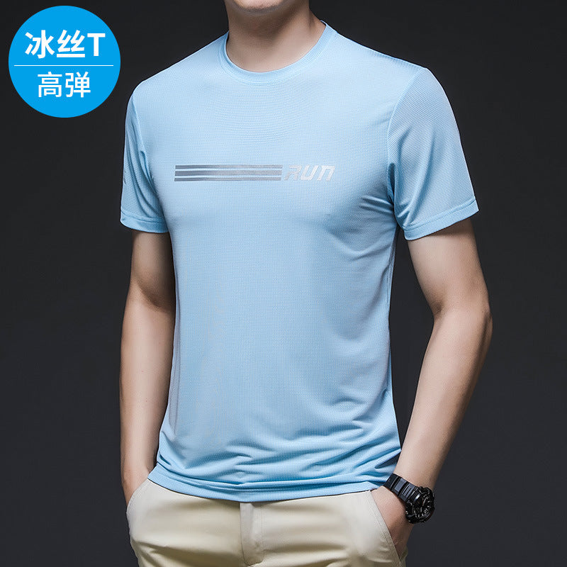 Korean version of the trend of summer sports top tide brand bottoming shirt casual t-shirt